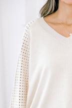Lighten My Mood Sweater, Cream