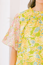 Lily Blossom Top, Green
