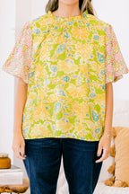 Lily Blossom Top, Green