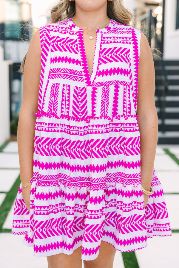 Limitless Time Kleid, Hot Pink