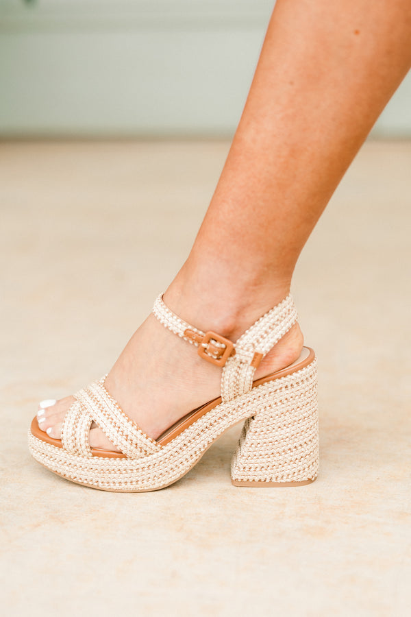 Little Bit Of Sunshine Heels, Tan