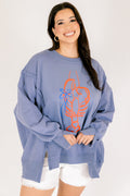 Lobster Lovin' Bequemes Crew-Sweatshirt, Denim