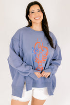 Lobster Lovin' Bequemes Crew-Sweatshirt, Denim
