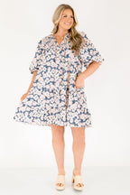 Long Train Running Dress, Blue