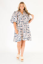 Long Train Running Dress, Blue
