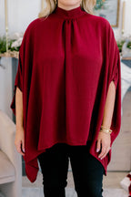 Look Good, Feel Good Top, Burgund