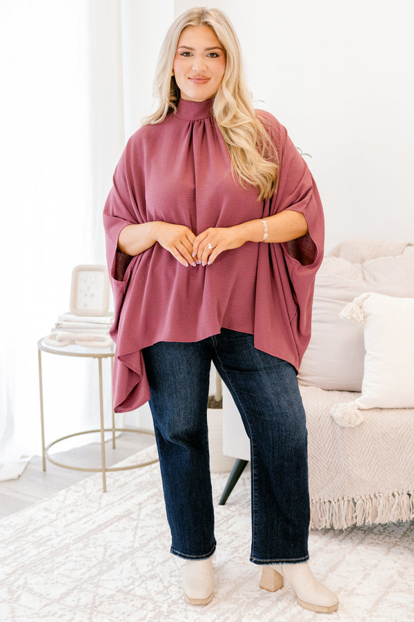 Look Good, Feel Good Top, Dark Mauve
