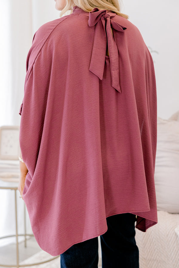 Look Good, Feel Good Top, Dark Mauve