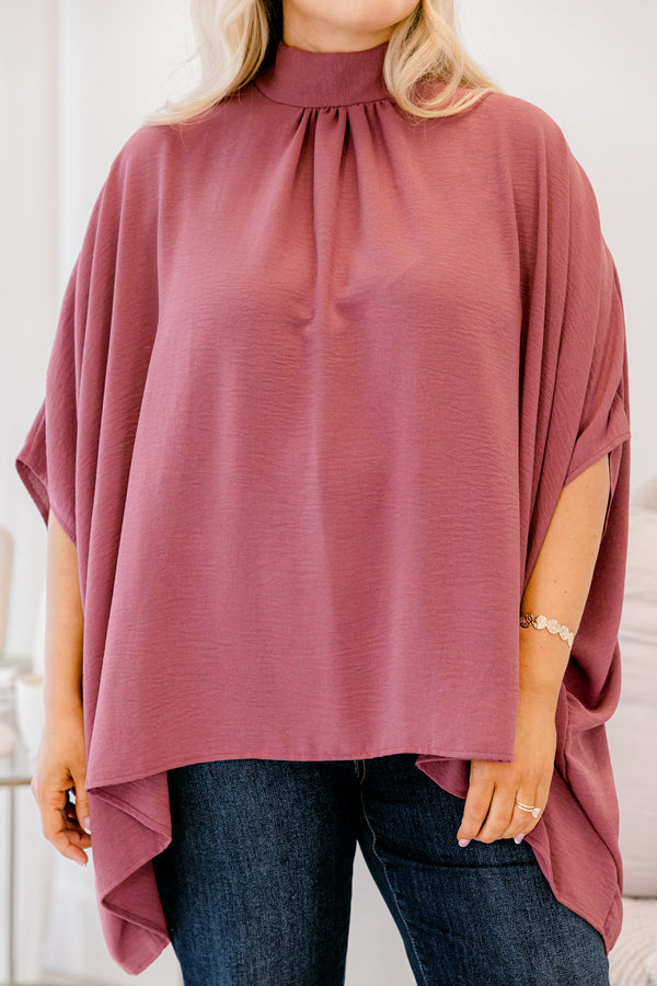 Look Good, Feel Good Top, Dark Mauve