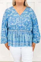 Looking Around For You Top, Blue