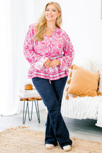 Looking Around For You Top, Pink