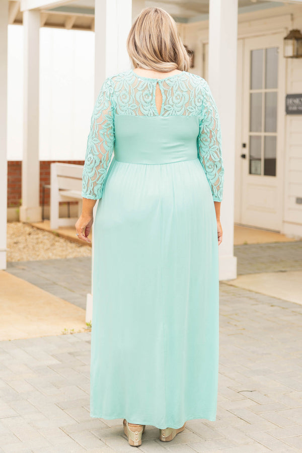 Looking Elegant Maxi Dress, Aqua