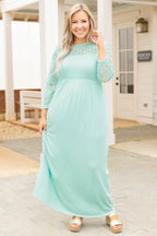 Looking Elegant Maxi Dress, Aqua
