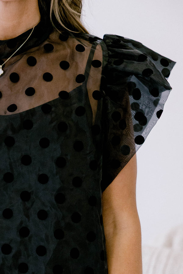 Lost In The World Blouse, Black
