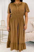 Lost In Time Dress, Camel