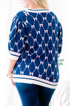 Love And Life Sweater, Navy Blue