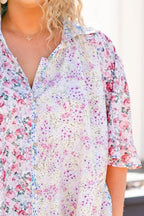 Love In Spring Top, Blau