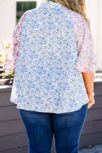 Love In Spring Top, Blau