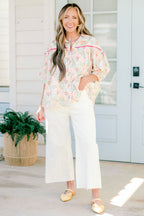 Love Is All Around Blouse, Pink-White