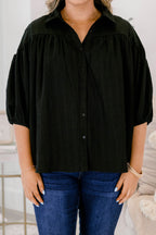 Love Is All Around Blouse, Black