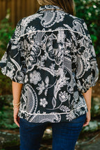 Bluse Love Is All Around, Schwarzes Paisley
