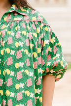 Love Is All Around Blouse, Green-Pink