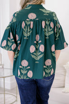 Love Is All Around Blouse, Hunter Green