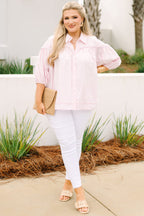 Love Is All Around Blouse, Light Pink