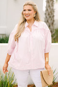 Love Is All Around Blouse, Light Pink