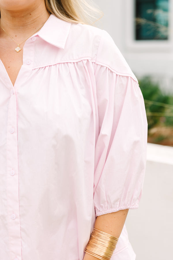 Love Is All Around Blouse, Light Pink
