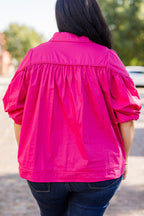 Love Is All Around Blouse, Magenta