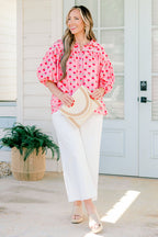 Love Is All Around Blouse, Pink-Red