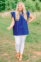 Love Like Mine Top, Navy Apple