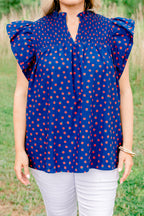 Love Like Mine Top, Navy Apple