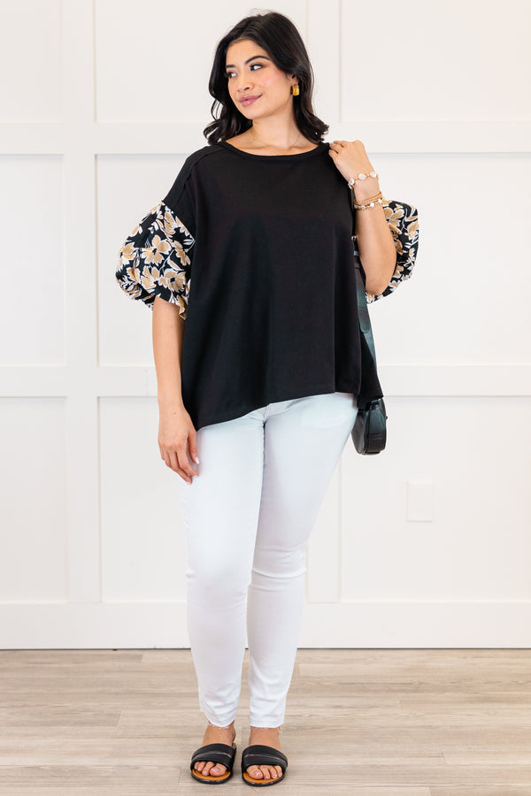 Love My Life Top, Black