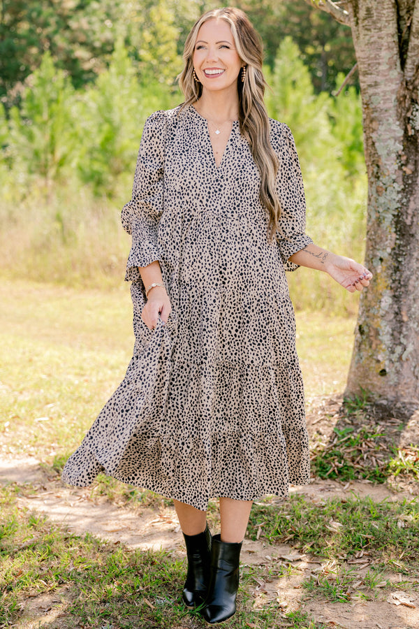 Love You So Dress, Brown Leopard