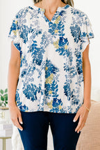 Lovely And Me Top, Ivory-Denim