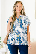 Lovely And Me Top, Ivory-Denim