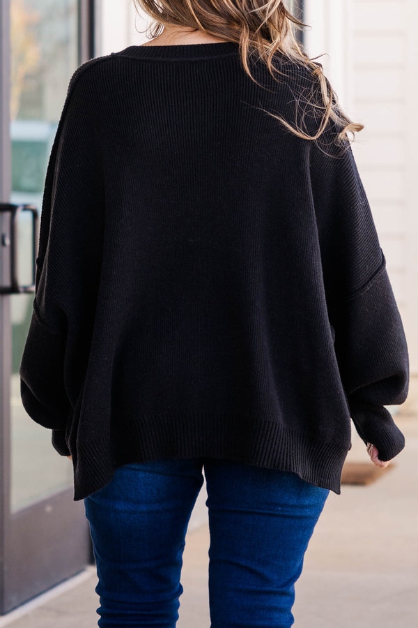 Magisch perfekter Pullover, Schwarz