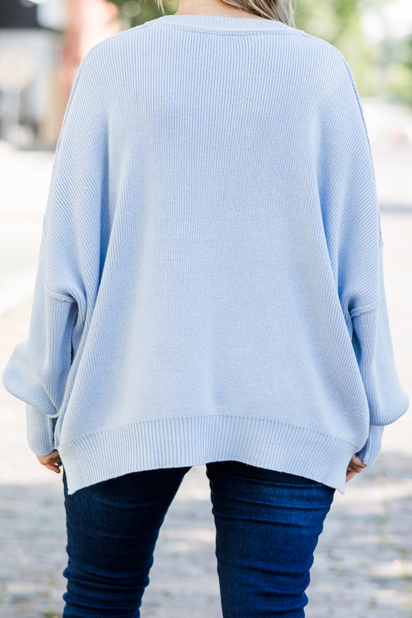 Magically Perfect Sweater, Light Blue
