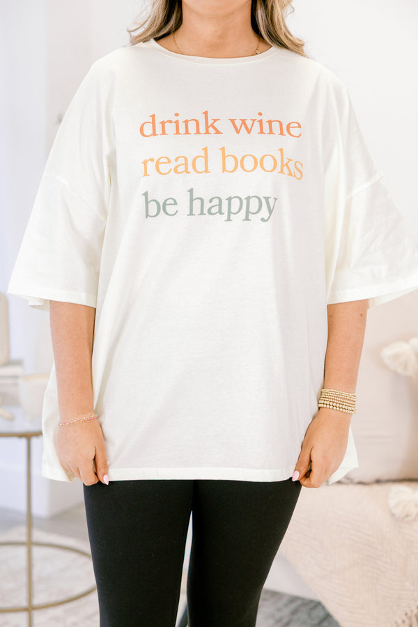 Make Me Happy Boyfriend T-Shirt, Elfenbein