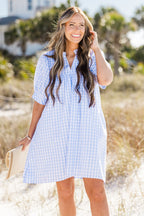 Make My Night Dress, Blue Gingham