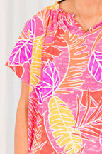 Make Peace Top, Fuchsia