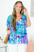 Making My Day Top, Blue Multi
