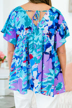 Making My Day Top, Blue Multi