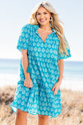 Making My Move Kleid, Blau