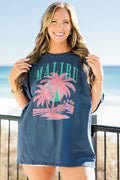 Malibu Babe Boyfriend T-Shirt, Marineblau