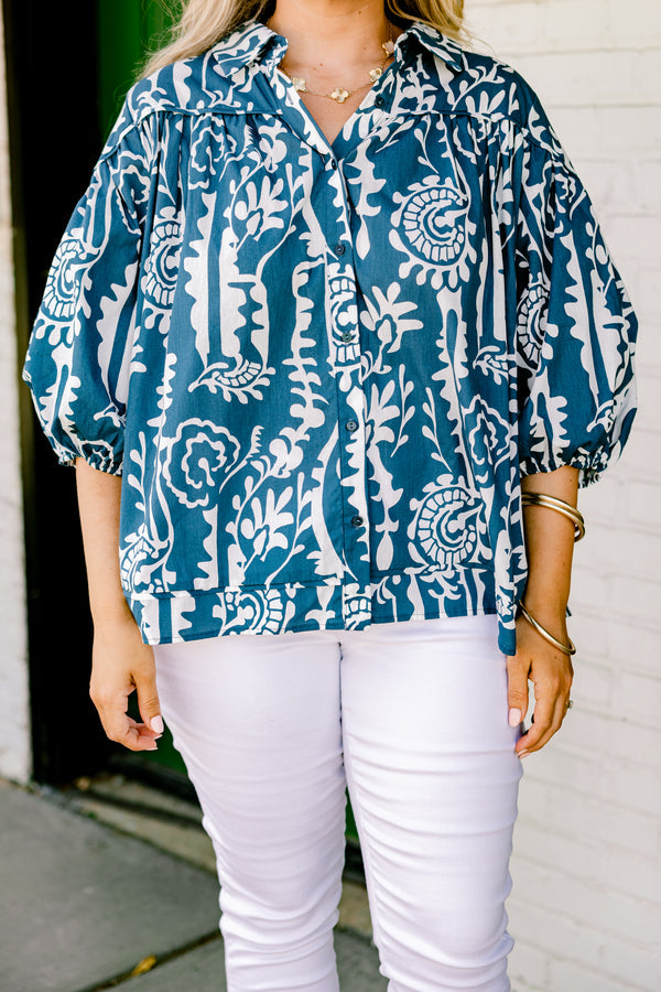 Meadow Muse Blouse, Dark Blue