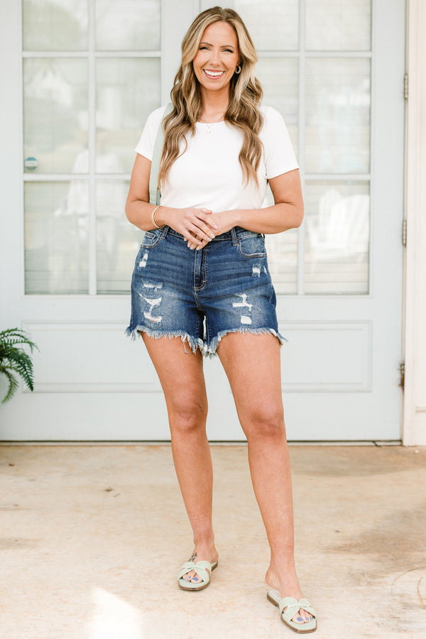 Meant For More Shorts, Dark Wash
