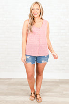 Triff mich im Spring Tank, Pink